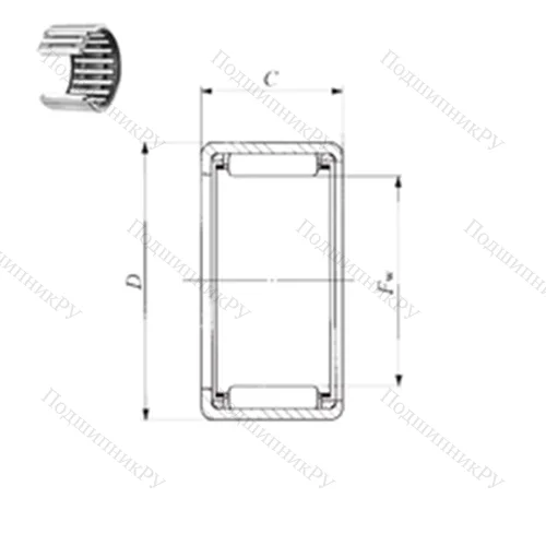 Подшипник игольчатый радиальный BHA 108 Z от производителя  IKO