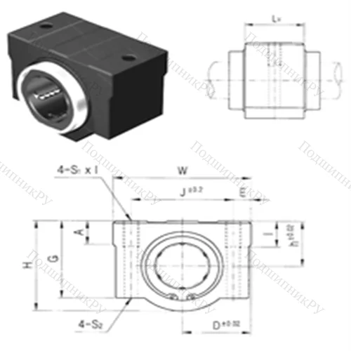 Подшипник шариковый линейный SC 10V-B