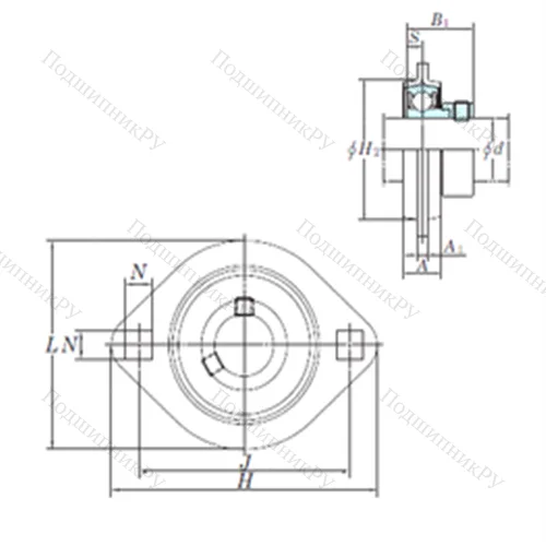Подшипниковый узел шариковый радиальный SAPFL 201
