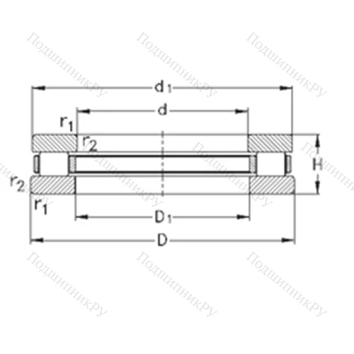 Подшипник роликовый упорный 81210-TVPB от производителя  NKE