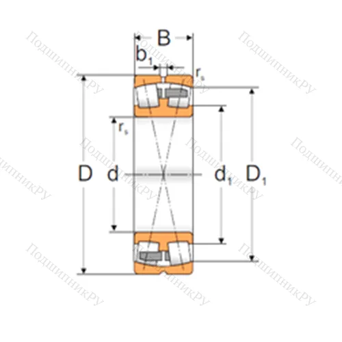 Подшипник роликовый радиальный самоцентрирующийся 22313 ACNMB