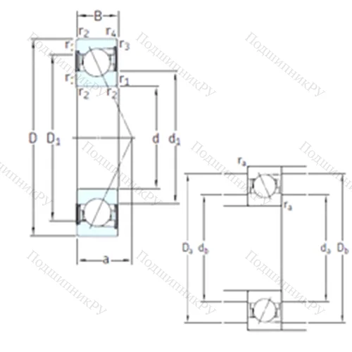 Подшипник шариковый радиально-упорный SS 7215 CD/HCP 4A от производителя  SKF