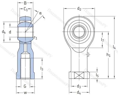 Наконечник штока с внутренней резьбой SIKAC 20 M в Смоленске