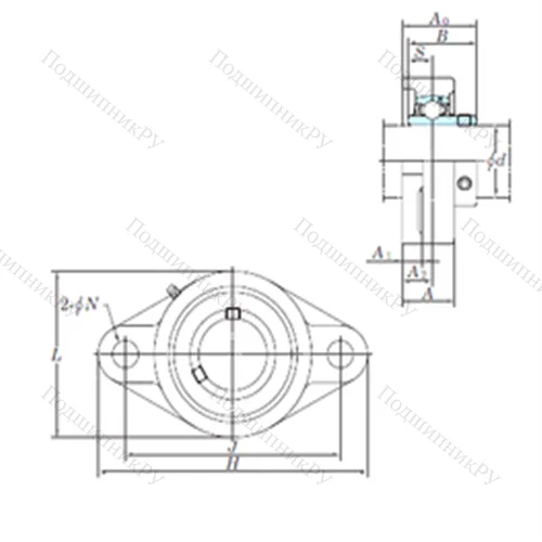 Подшипниковый узел шариковый радиальный UCFL 207-23