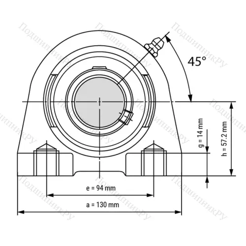 Подшипниковый узел UCPA 210 - Вал: 50 мм от производителя  LPZ