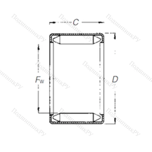 Подшипник игольчатый радиальный DL 50 20