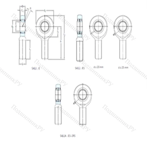 Подшипник скольжения сферический SALA 40ES-2RS