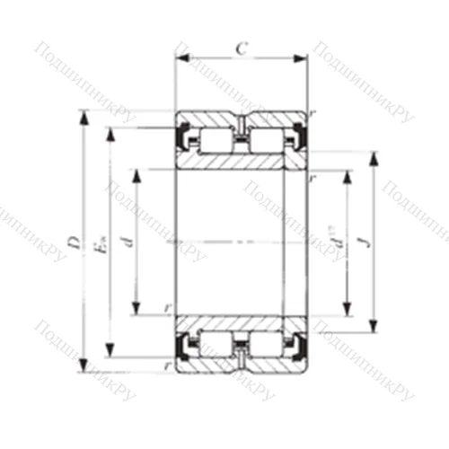Подшипник роликовый радиальный TRU 8512045UU
