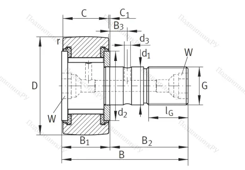 Подшипник KRV 22 PPX A от производителя  SKF