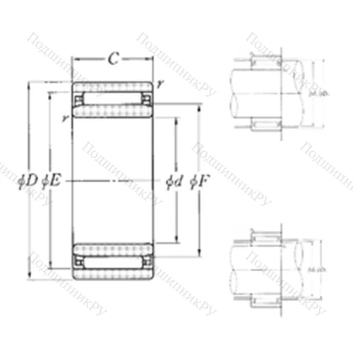 Подшипник игольчатый радиальный NAO-70?100?30