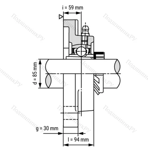 Подшипниковый узел UKF 319+H 2319 - Вал: 85 мм от производителя  LPZ