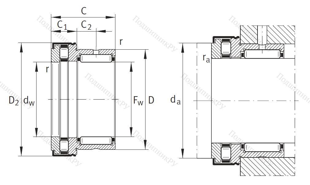 Комбинированный подшипник NKXR 50 Z XL