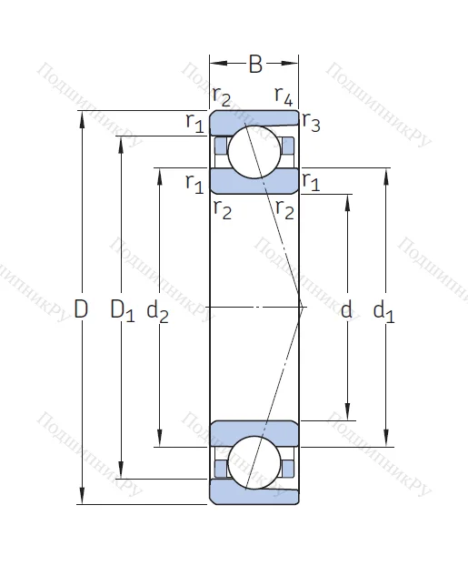 Сверхточный подшипник 7020 ACDGA/P 4A