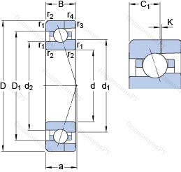 Подшипник 706 ACE/HCP 4AH