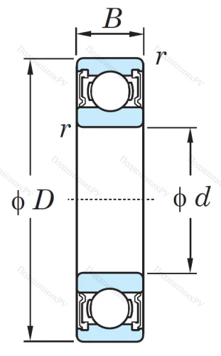 Однорядный шариковый подшипник 6313 2RS C 3 от производителя  KOYO
