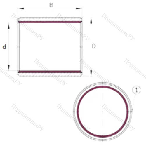 Подшипник скольжения EGB 0505-E 40-B