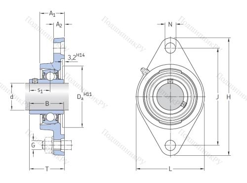 Подшипниковый узел FYTB 35 TF в Смоленске