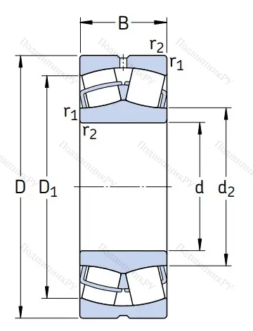 Сферический роликовый подшипник 53618 Н (22318 W 33) в Смоленске