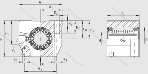 Подшипниковый узел  KGSNG 25-PP-AS в Смоленске