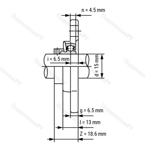 Подшипниковый узел SS KFL 002 ST - Вал: 15 мм от производителя  LPZ