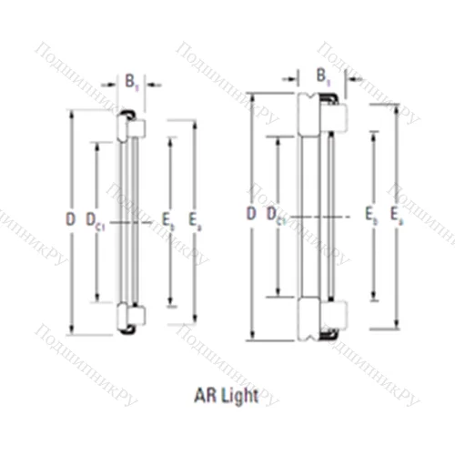 Подшипник игольчатый упорный AR 4,5 10 22