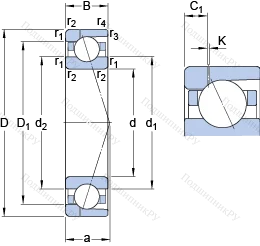 Подшипник 71928 CD/P 4AH 1