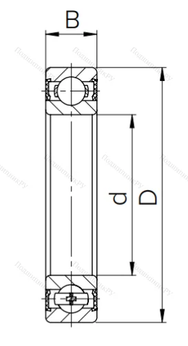 Шариковый однорядный подшипник 180317 (6317 2RS) в Смоленске