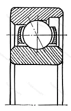 Модификация подшипника 7-6010 размер 10x28x8