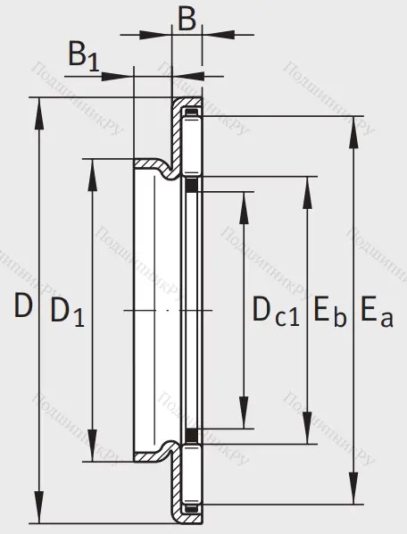 Игольчатый подшипник подшипник AXW 25