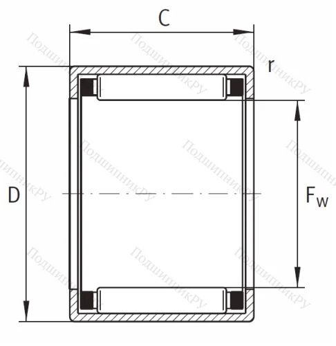 Игольчатый подшипник HK 2012 B