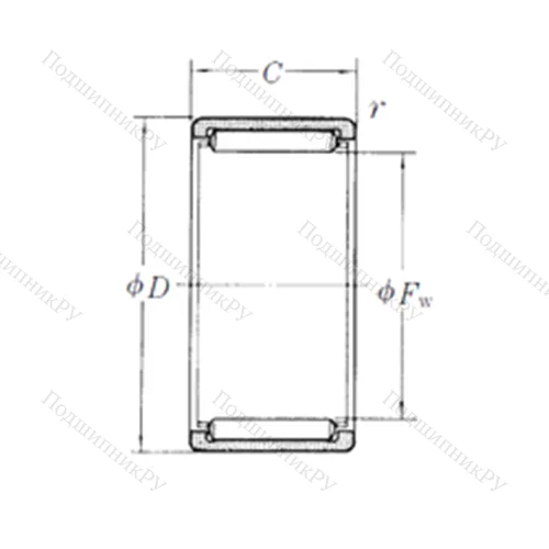 Подшипник игольчатый радиальный RLM 435330-1