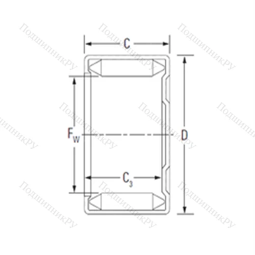 Подшипник игольчатый радиальный DLF 16 12