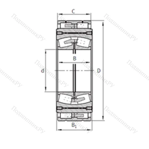 Подшипник роликовый радиальный самоцентрирующийся Z-534669.04.DRGL