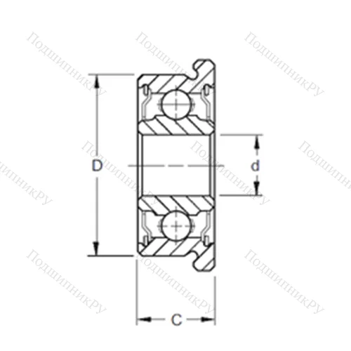 Подшипник шариковый радиальный SF 685-2RS