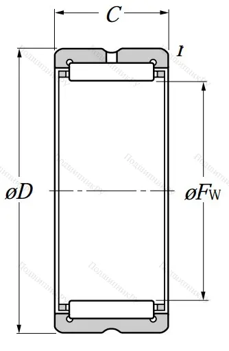 Игольчатый подшипник NK 100/26 R