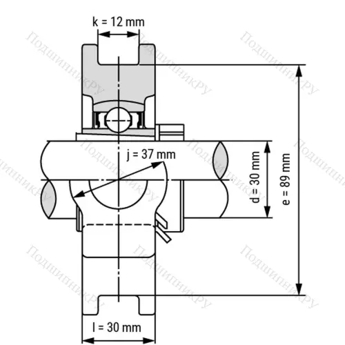 Подшипниковый узел UKT 207 - Вал: 30 мм от производителя  LPZ