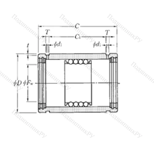 Подшипник шариковый линейный KD 253745LL