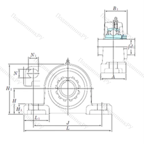Подшипниковый узел шариковый радиальный UKP 212SC