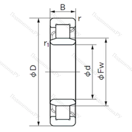 Подшипник роликовый радиальный NU 2240