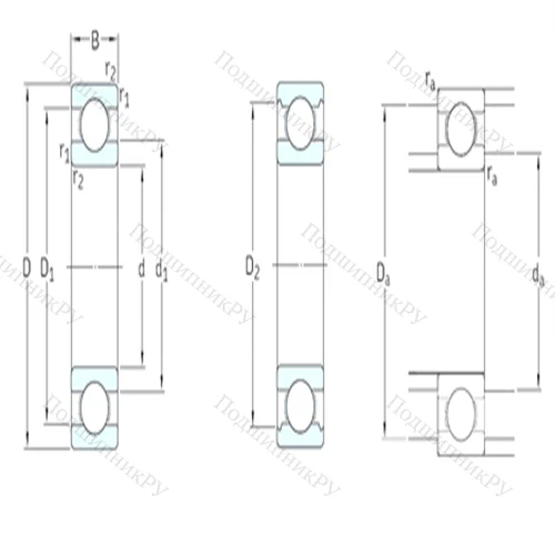 Подшипник шариковый радиальный 6407