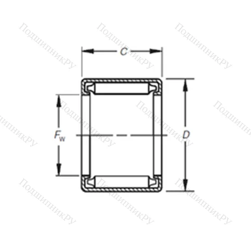 Подшипник игольчатый радиальный BH-108 от производителя  TIMKEN
