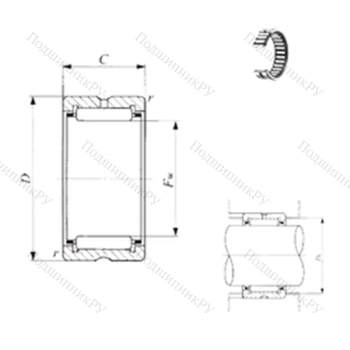 Подшипник игольчатый радиальный BR 303920