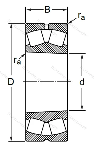 Сферический роликовый подшипник с конической посадкой на вал 113514 МН (22214 СKMBW 33) в Смоленске