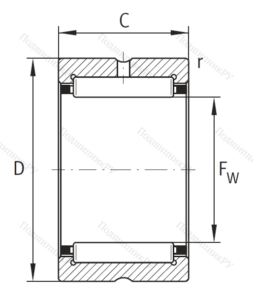 Игольчатый подшипник NK 29/20 TV XL