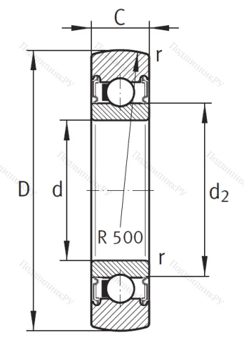 Подшипник LR 201 2RSR от производителя  INA