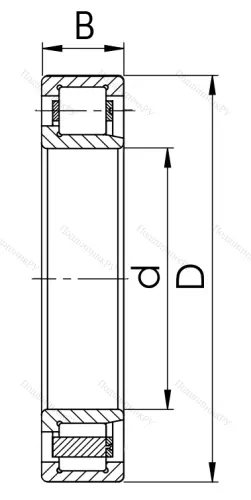 Цилиндрический роликовый подшипник 42516 Л (NJ 2216 M) в Смоленске