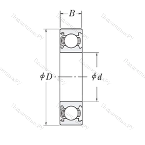 Подшипник шариковый радиальный LJ 1.1/2-Z