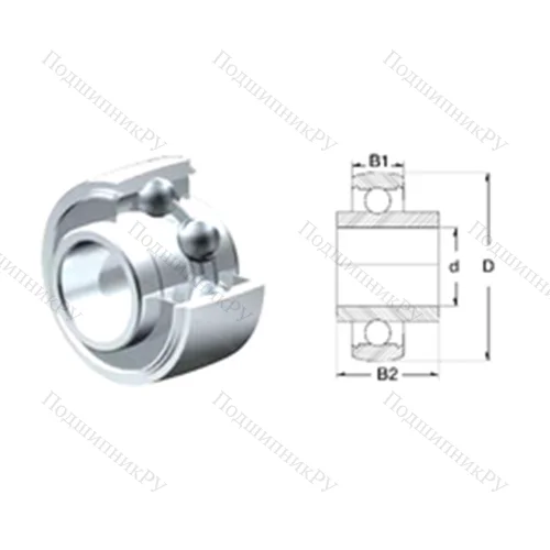 Подшипник шариковый радиальный SUC 209