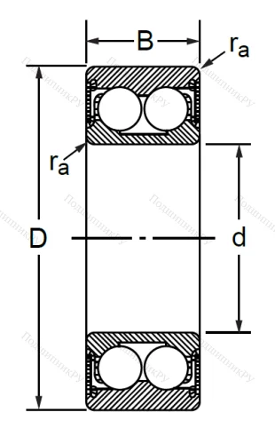 Радиально-упорный шариковый подшипник 3056309 2RS (3309 A 2RSTN) в Смоленске
