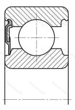Подшипник 6207-RS 1.P 5 размер 35x72x17 от производителя  SKF